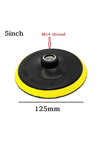 Choice M14 5inch 125mm Hook And Loop Buffing Pad Rotary Backing Pad M10/M14 Drill Adapter Angle Grinder Sel