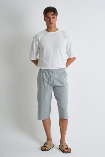 Dechers Men's Large Size 100% Cotton Linen Look Capri E203