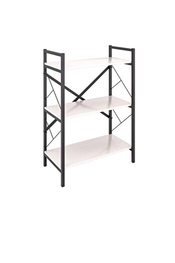 Luxury Home Coffee Corner Table, Side Table, Bookcase Consisting Of 3 Wooden Shelves For Multi-Use S