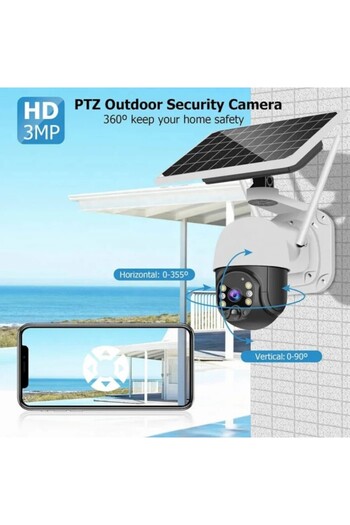 RARINCARE Camera de Supraveghere RARINCARE cu Panou Solar, 4G, Full HD, 5 MP, Waterproof, Rotatie 360°