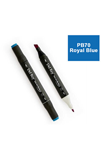 Pebeo Del Rey Royal Blue Twin Marker - Double Ended Graphic Pen Pb70 Mn-Dr070