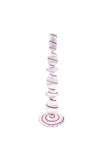 Pip Studio Glass stand, Pip Studio, Swirl Pink, 28 cm, Jolie collection