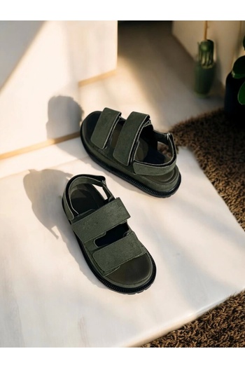 Sivarro Freent Khaki Velcro Women's Sandals – Comfortable and Stylish Summer Model