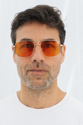 Bilge Karga Gregor Gold Orange Men's Sunglasses