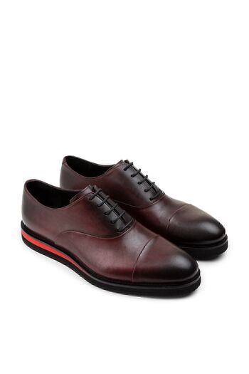 Deery Genuine Leather Claret Red Casual Men's Shoes