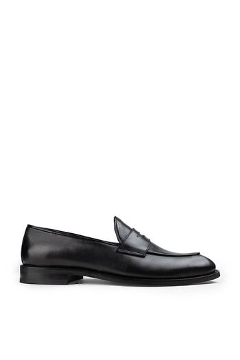 Deery Genuine Leather Black Classic Men's Loafer