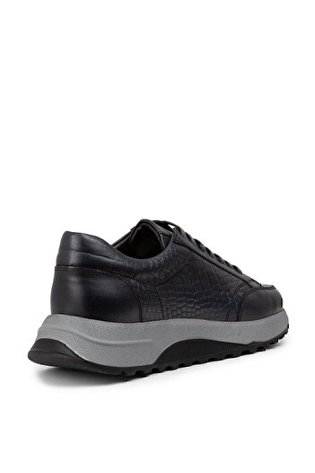 Deery Genuine Leather Gray Men's Sneakers