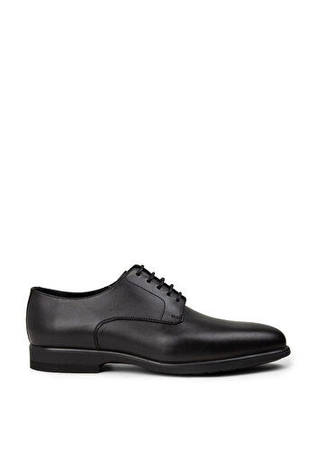Deery Men's Black Genuine Leather Classic Shoes