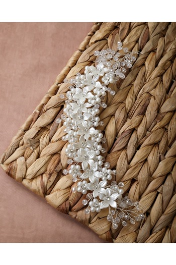ASİMEL TASARIM Pearl & Crystal Hair Accessory Bridal Tiara Engagement Wedding Wedding