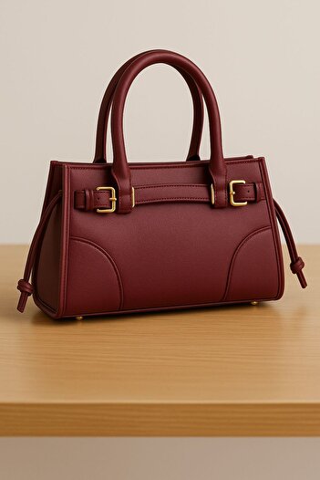 macharelbasic Women's Lock Detailed Hand and Shoulder Bag
