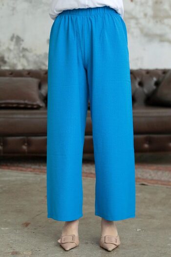 Neva Style Indigo Blue Hijab Pants 70051ım