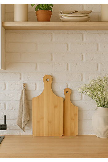 HOMİNG Homing Lui Natural Bamboo 2-Piece Cutting Board 241715