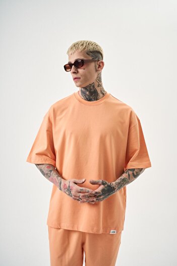 Respire Men's Basic T-Shirt Peach