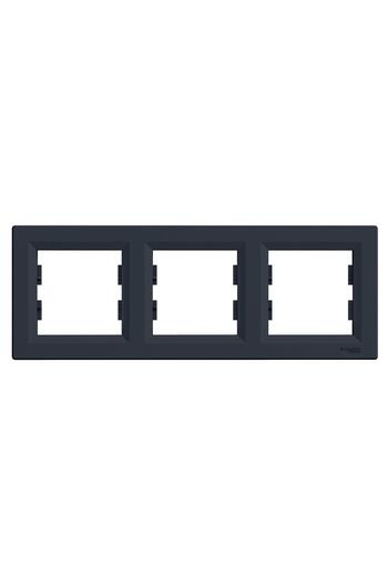 Schneider Electric شنايدر إيف5800371 - طقم إطار أفقي أنثراسايت مكون من 3 قطع من Asfora