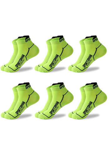 GHASSY CO. 6 Pairs Breathable Sweat Absorbent Running Football Men's Short Sports Socks for Fitness Training