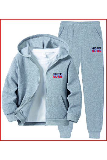 HOFFNUNG FULL ZIP HOFFNUNG NEW ΓΚΡΙ oversize αθλητικά ρούχα