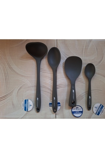EMPA A V M Ivory Fireproof Non-Stick 4-Piece Self-Standing Rice Spoon with Spoon Set