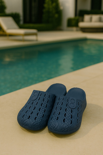 Behtah Kundura Closed Front Non-Slip Sole Slippers Balcony Bathroom Pool Seaside Beach Pool Daily Slippers