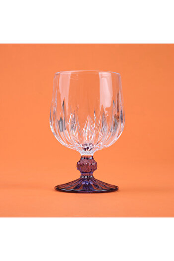 Evidea Kitchen Footed Borosilicate Glass Cup - Blue / Transparent - 210 ml