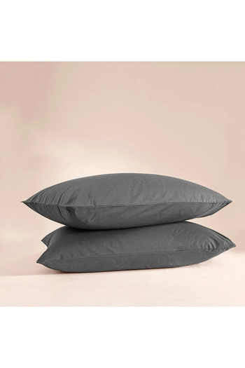 Penelope 100% Cotton Percale 2-Piece Pillowcase Anthracite - Pure Series
