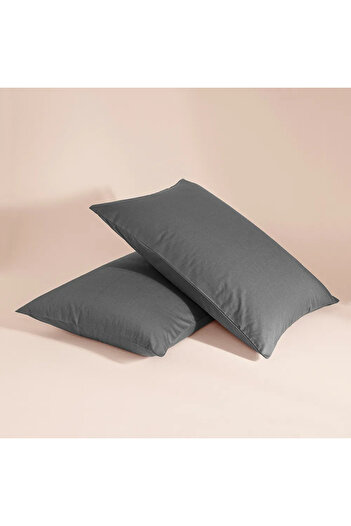 Penelope 100% Cotton Percale 2-Piece Pillowcase Anthracite - Pure Series