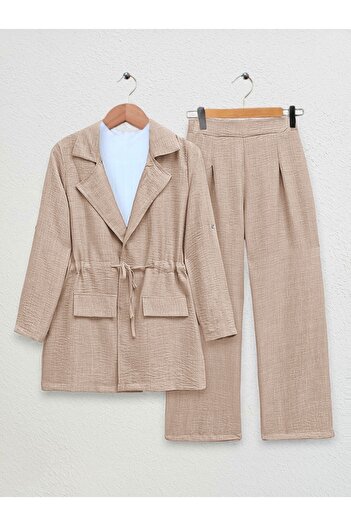 Modamorfo Covered tunnel bridge jacketed linen set -mink