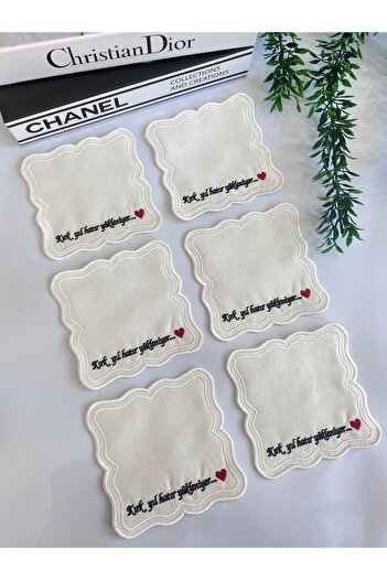 LİNEN 6 Presentation Napkins, Cocktail Napkins, Coffee Side Presentation Napkins, Presentation Napkins, Coasters