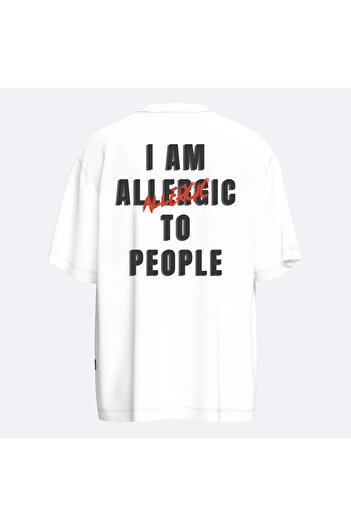 Fandr Store White Oversize Allergic Unisex T-Shirt