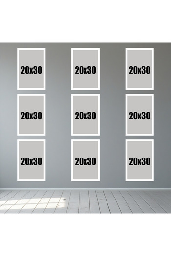 Tooall 21X30 White Blank Photo Frame Set – 1-Piece, 2-Piece, 3-Piece, 6-Piece, 9-Piece Wall Decor Frame