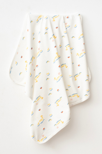 yukobaby bebeğiniz için en doğalı Duck Natural Cotton 80X90 cm Single Layer Baby Blanket Yk0028