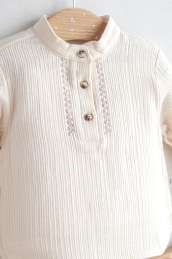 MixMax Bebe Baby Boy Ceremony Boy Bottom Top Set Ecru Color 100% Cotton