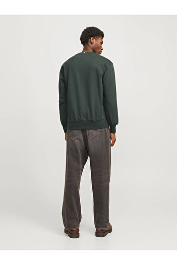 Jack & Jones Jack&Jones Jorfrederiksberg Sweat Crew 12265756   - Khaki Green Men's Sweatshirt