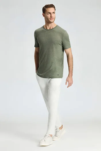 Hemington Lace-Up White Slim Fit Knitwear Trousers