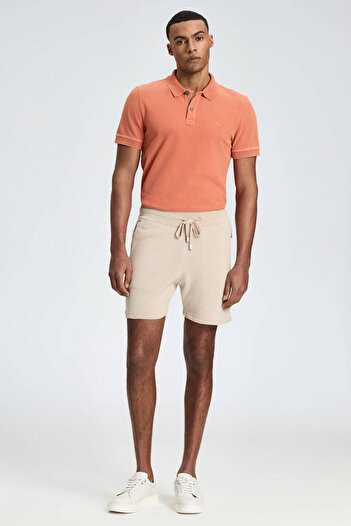 Hemington Lace-Up Embroidery Logo Cream Color Knitwear Shorts