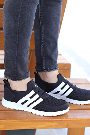 Vojo Rahat Taban Fileli Bağcıksız Günlük Erkek Sneakers Yürüyüş Koşu Spor Ayakkabı