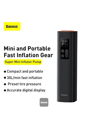 Baseus Baseus Super Mini Digital Car Tire Inflator Pump Compressor with Led Light