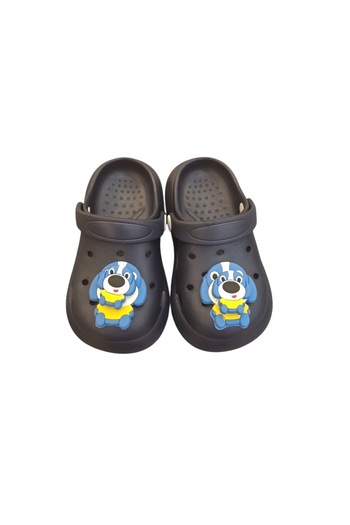 SOLMAZ Children's Sabo Slippers with Ruffle Dog Figure