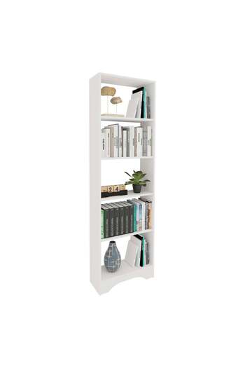 haaus.ro Haaus Vivy Library, 4 shelves, Alb, 90 x 20 x 160 cm