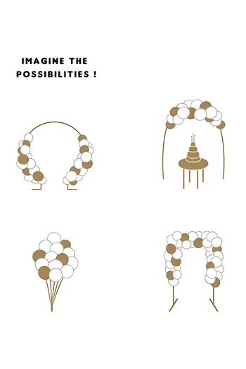 ideal STORE idealSTORE Balloon Garland, Dimensions 200 cm, Includes 60 Balloons in Two Colors, Latex, Ban