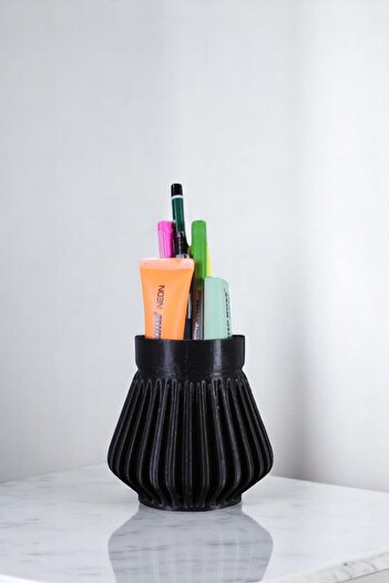 Evene Pen Holder Desk Pen Holder Organizer Pen Holder Black Color Model 83