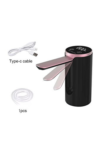 Choice BLACK LED Display Water Bottle Pump Foldable Electric 1200mah Type C Rechargeable Automatic Stop Tou