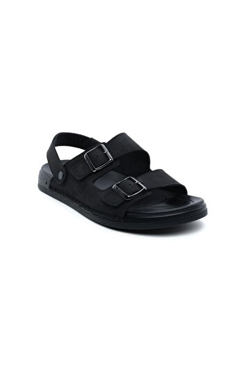 Greyder 64700 Black Genuine Leather Men's Sandals