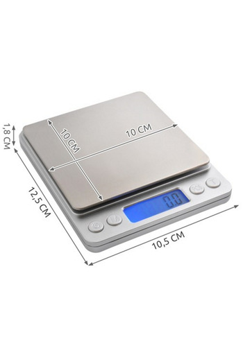 ideal STORE idealSTORE Kitchen Scale, Includes 2 Weighing Containers, Measurement Accuracy: 0.1 g, Dis