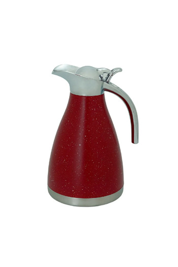 BASURRAH Luxury 2-Piece Red Dotted Tea Thermos Set, 1.2-1.5L