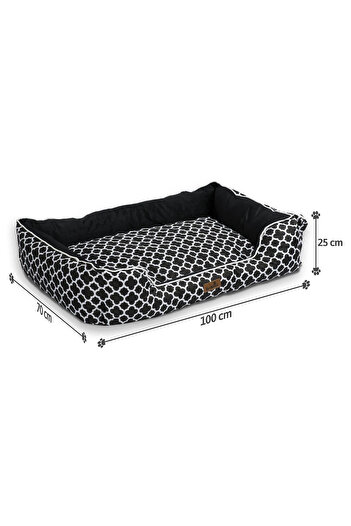 ideal STORE Pat pentru caine-pisica IdealSTORE, Dimensiunile tarcului 100x70cm, 25 de cm inaltimea marginii, Rez