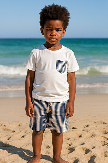 CiciTime Çocuk Modası Boy's Summer Casual Shorts Suit