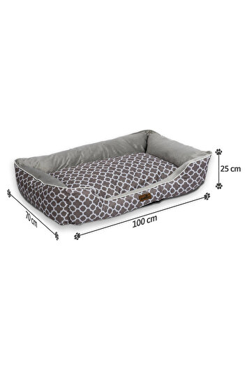 ideal STORE Pat pentru caine-pisica IdealSTORE, Dimensiunile tarcului 100x70cm, 25 de cm inaltimea marginii, Rez