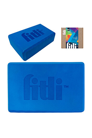 Fitli Cub pentru Yoga si Pilates, 23x15cm,FitLi, Albastru