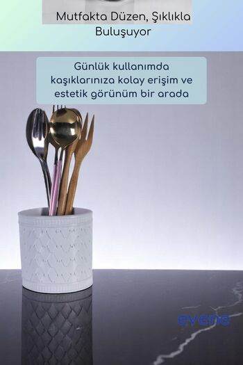 Evene Μπολ Κουτάλια Πάγκου Διακοσμητικό Όρθιο Κουτάλι Κυλινδρικό Κουτάλι Λευκό Χρώμα Μοντέλο 87