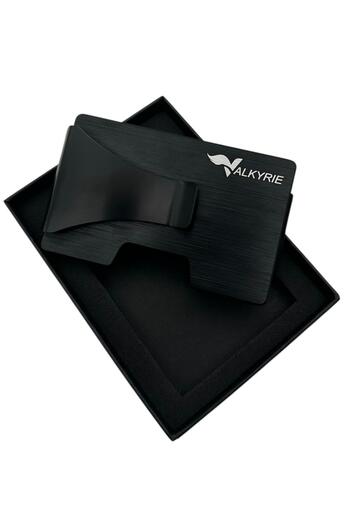 valkyrie Metal Minimalist Card Holder with Smart Mechanism Rfid Protected Stylish Durable 15-25 Card Capacity